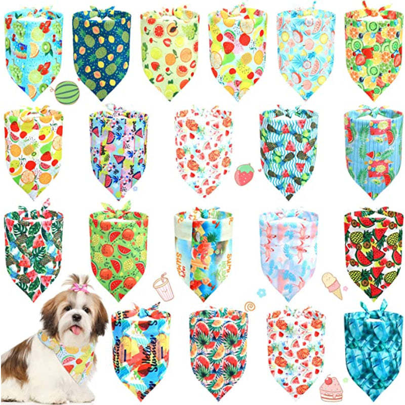 Dog Bandana Scarf Accessory For Easter Spring Summer-Paw Print Pad