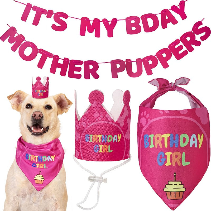 Dog Birthday Party Supplies With Dog Birthday Bandana Set-Paw Print Pad