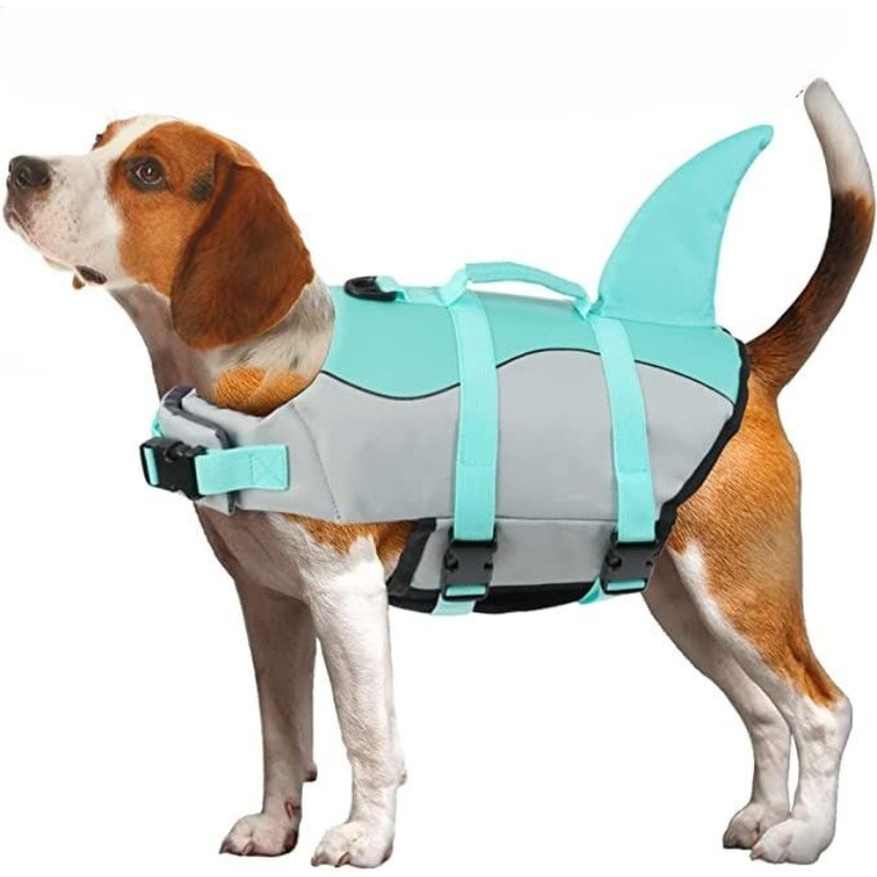 Dog Life Vests With Dog Life Preserver For Swimming, Boat-Paw Print Pad