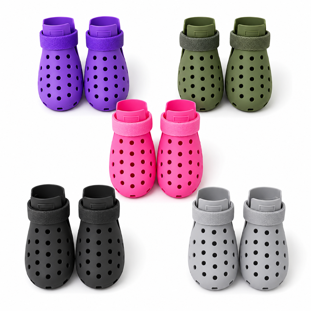  Pack Of 4 Non Slip All Seasons Comfortable Pet Shoes