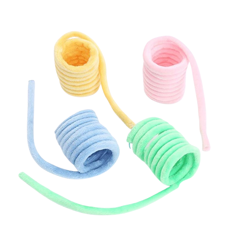 Catnip Plush Spiral Toys For Cats-Paw Print Pad