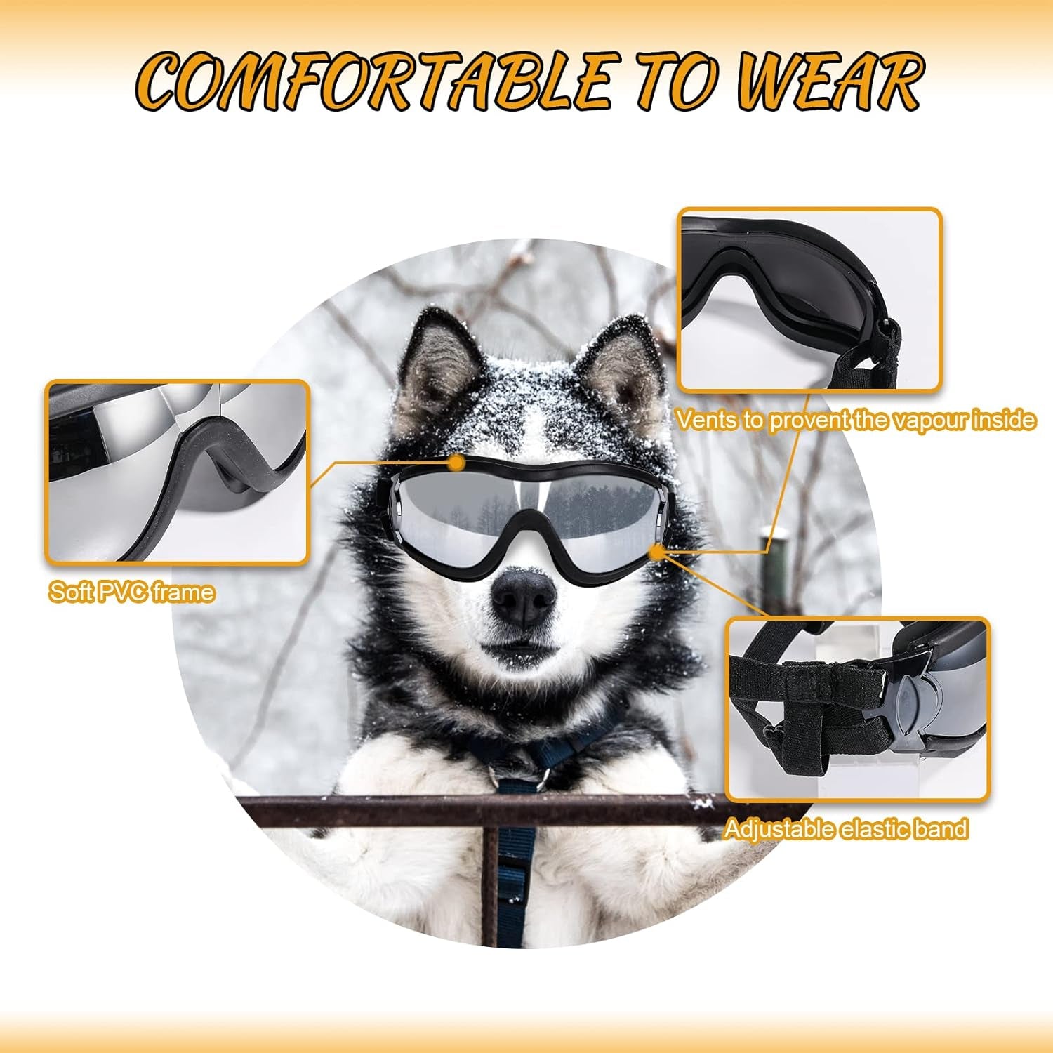 Adjustable Pet Sunglasses Goggles For Dogs-Paw Print Pad