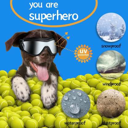 Adjustable Pet Sunglasses Goggles For Dogs-Paw Print Pad