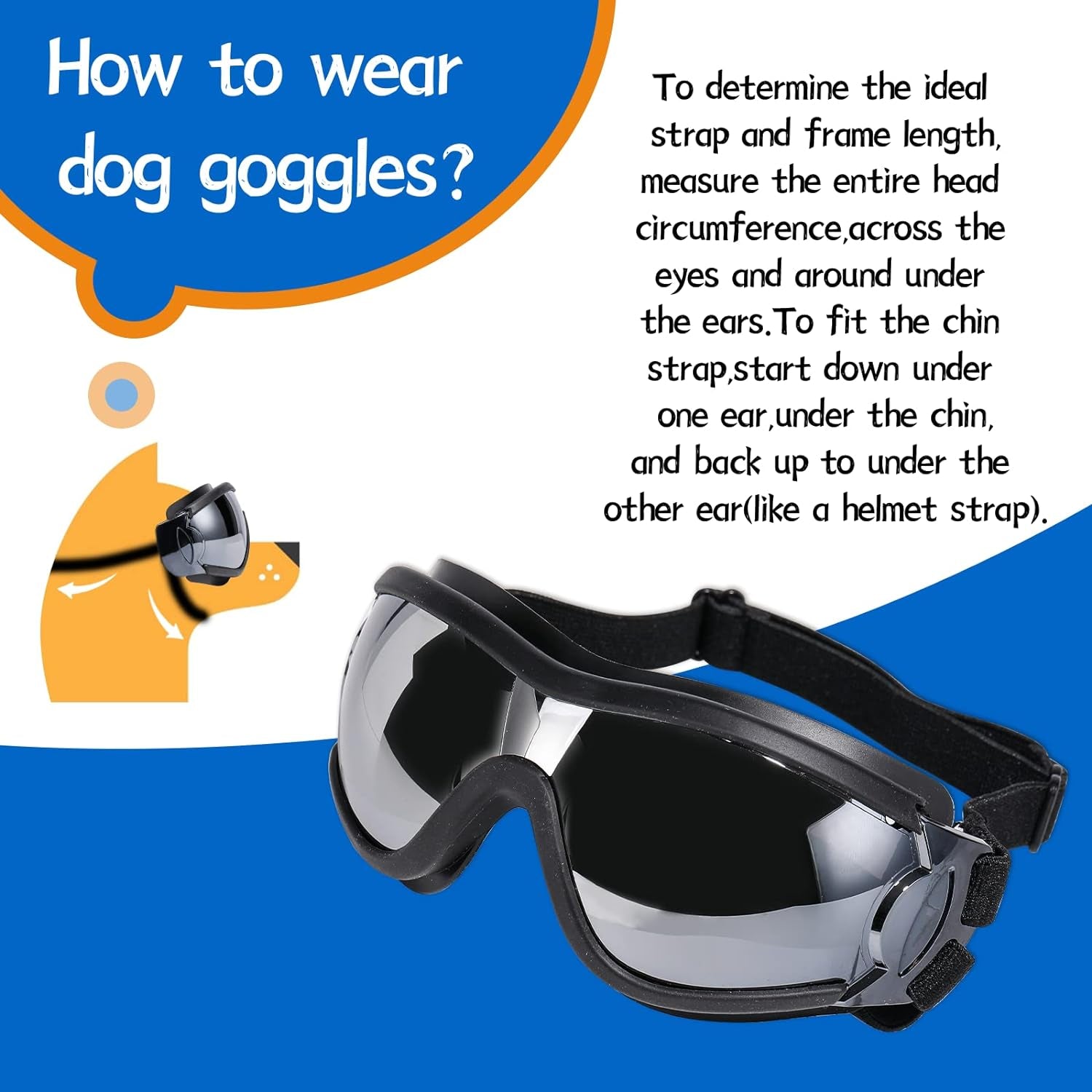 Adjustable Pet Sunglasses Goggles For Dogs-Paw Print Pad