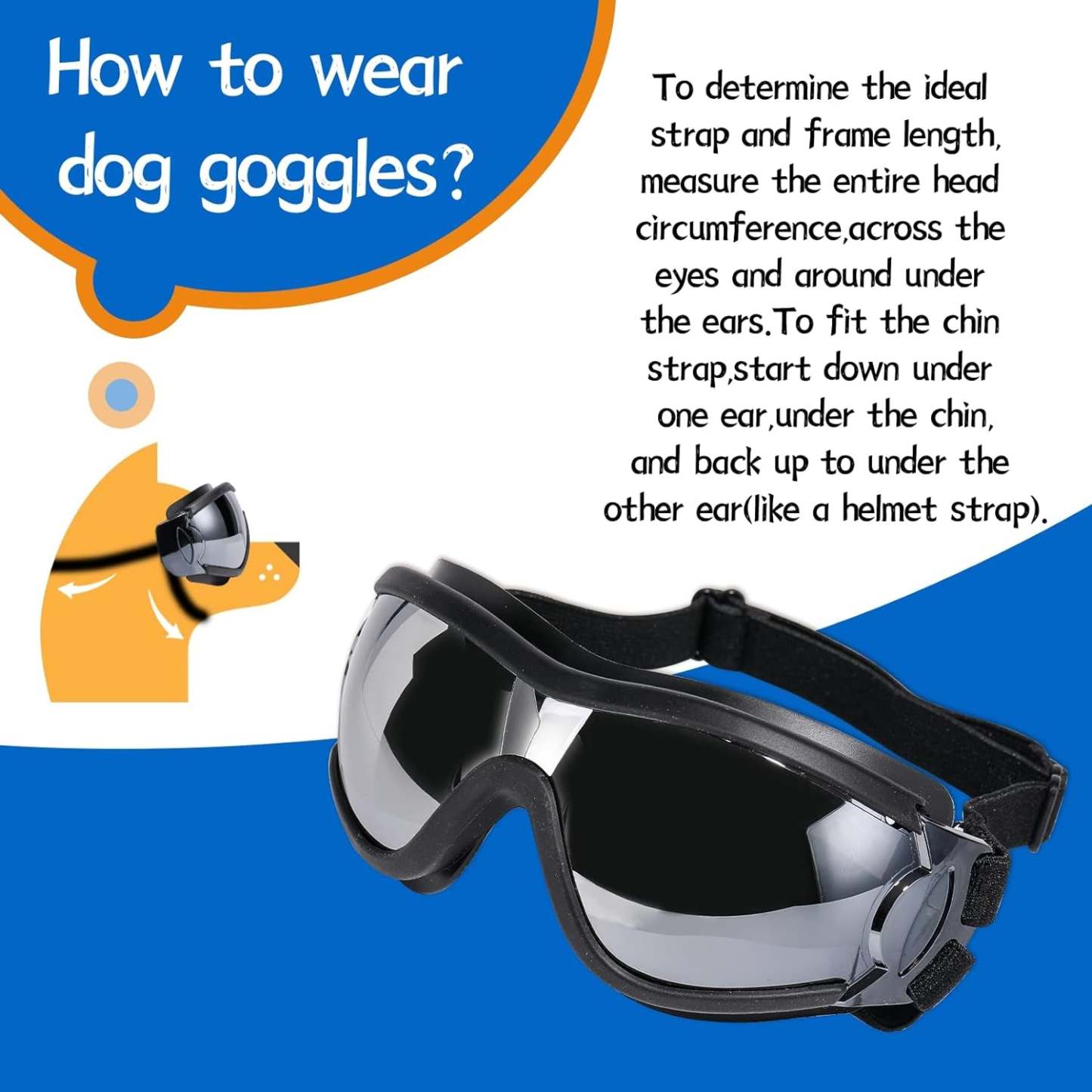 Adjustable Pet Sunglasses Goggles For Dogs-Paw Print Pad