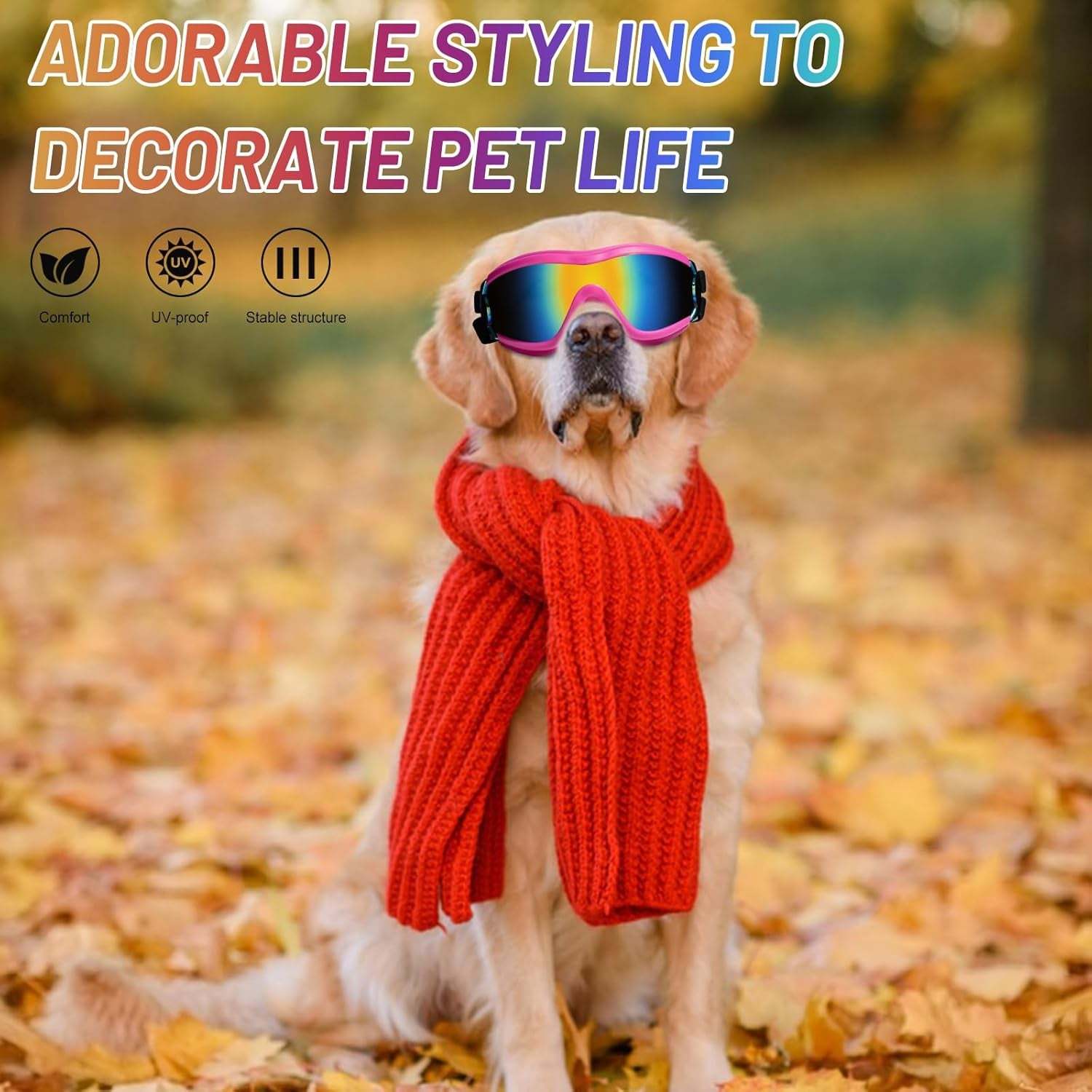 Adjustable Pet Sunglasses Goggles For Dogs-Paw Print Pad