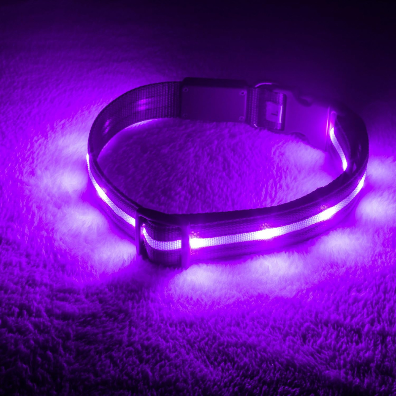 LED Dog Leash With Adjustable Strap Design-Paw Print Pad