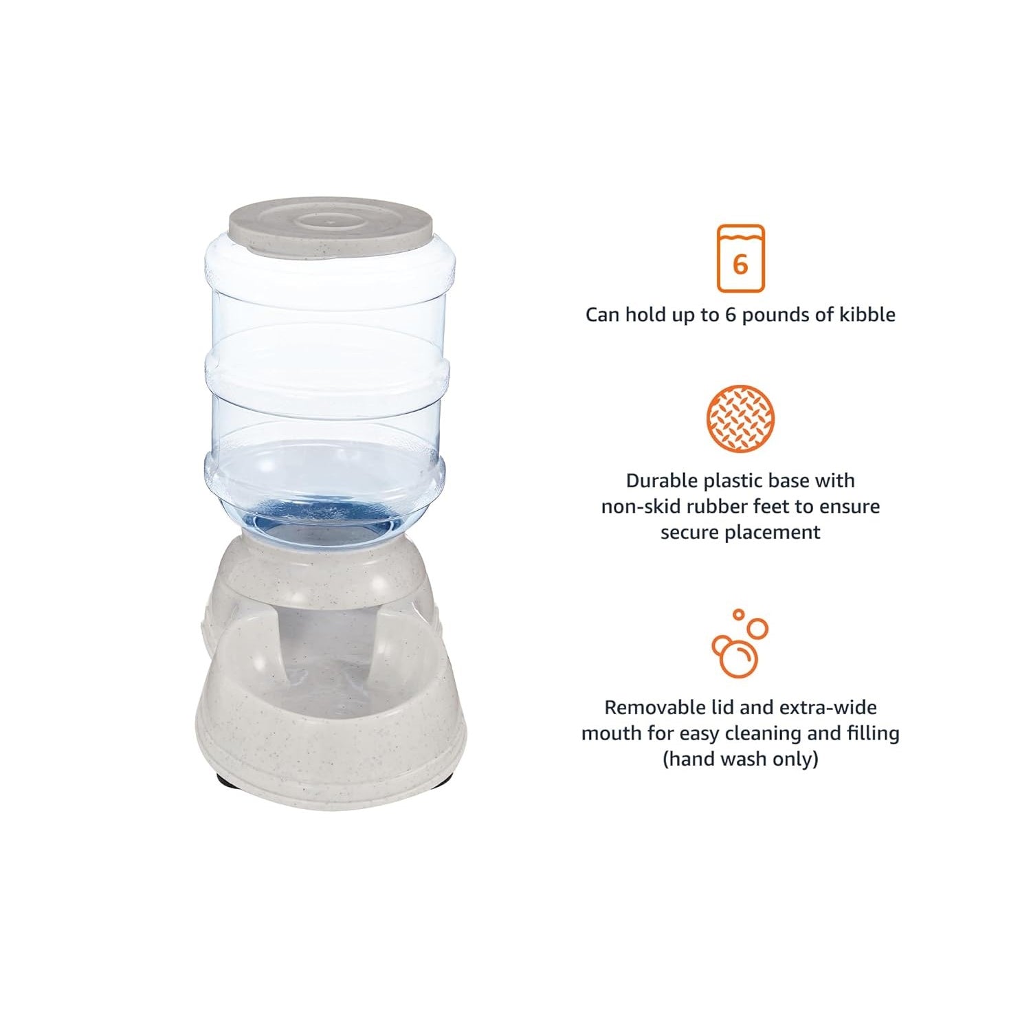 Gravity Pet Food Feeder For Dogs And Cats-Paw Print Pad