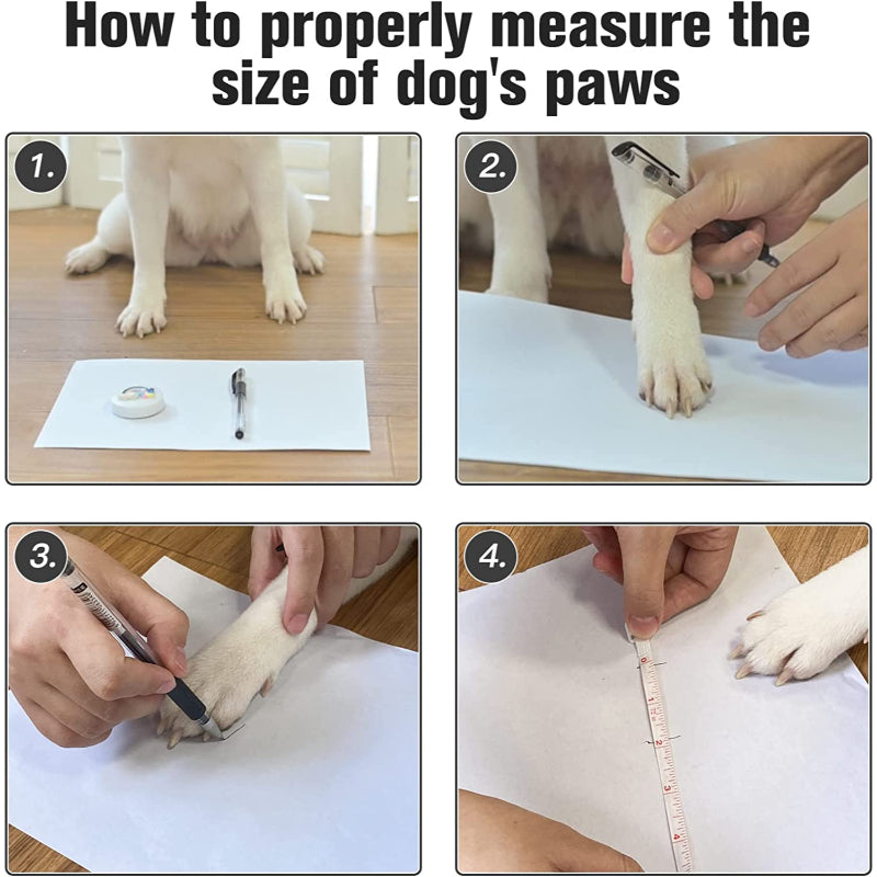 Anti Slip Paw Protectors Socks With Elastic Adjustable-Paw Print Pad