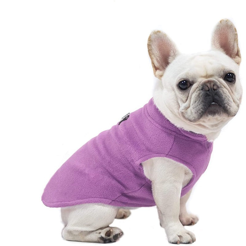 Dog Fleece Vest Sweater Winter Jacket For Small Coat Hoodie-Paw Print Pad