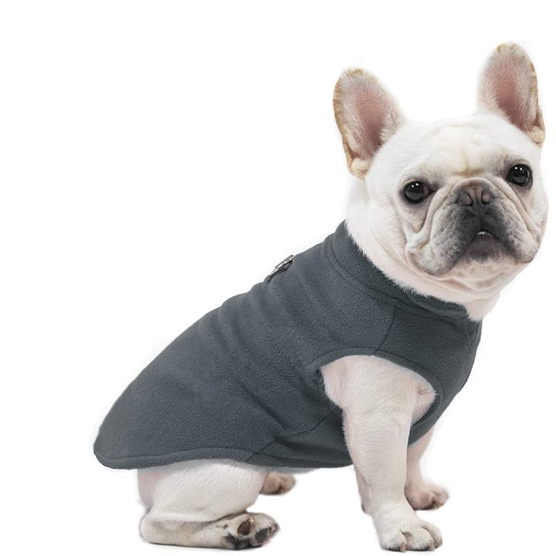 Dog Fleece Vest Sweater Winter Jacket For Small Coat Hoodie-Paw Print Pad