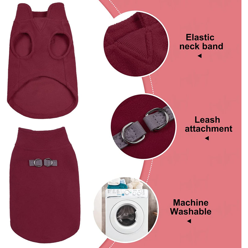 Dog Fleece Vest Sweater Winter Jacket For Small And Medium Dogs-Paw Print Pad