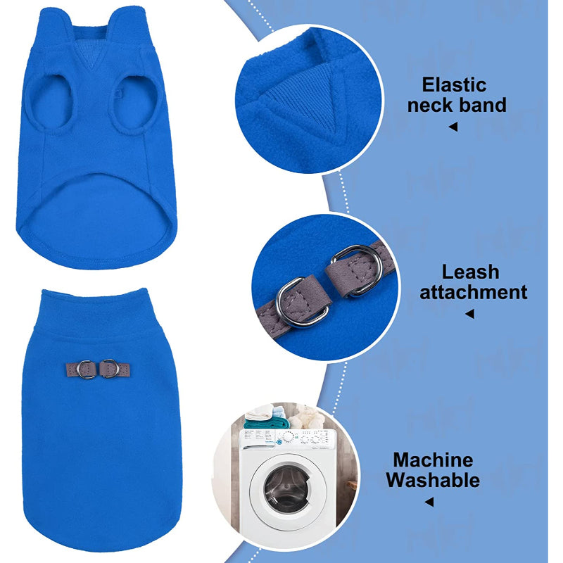 Dog Fleece Vest Sweater Winter Jacket For Small Coat Hoodie-Paw Print Pad