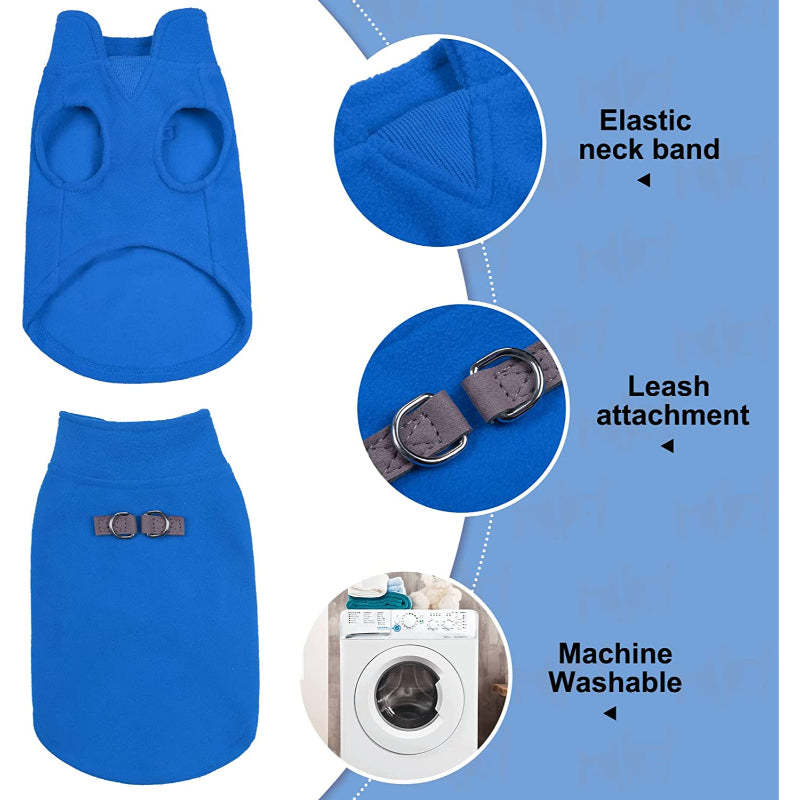 Dog Fleece Vest Sweater Winter Jacket For Small Coat Hoodie-Paw Print Pad