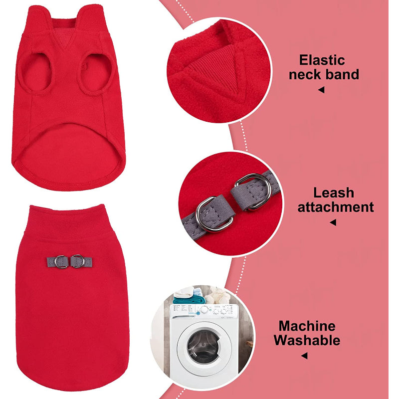 Dog Fleece Vest Sweater Winter Jacket For Small And Medium Dogs-Paw Print Pad