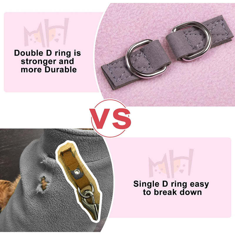 Dog Fleece Vest Sweater Winter Jacket For Small Coat Hoodie-Paw Print Pad