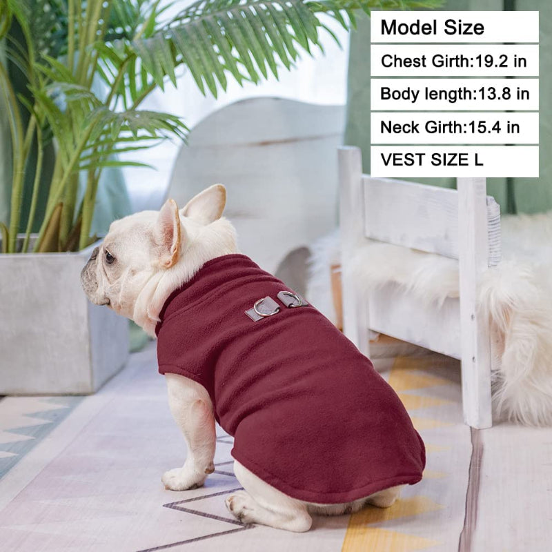 Dog Fleece Vest Sweater Winter Jacket For Small And Medium Dogs-Paw Print Pad