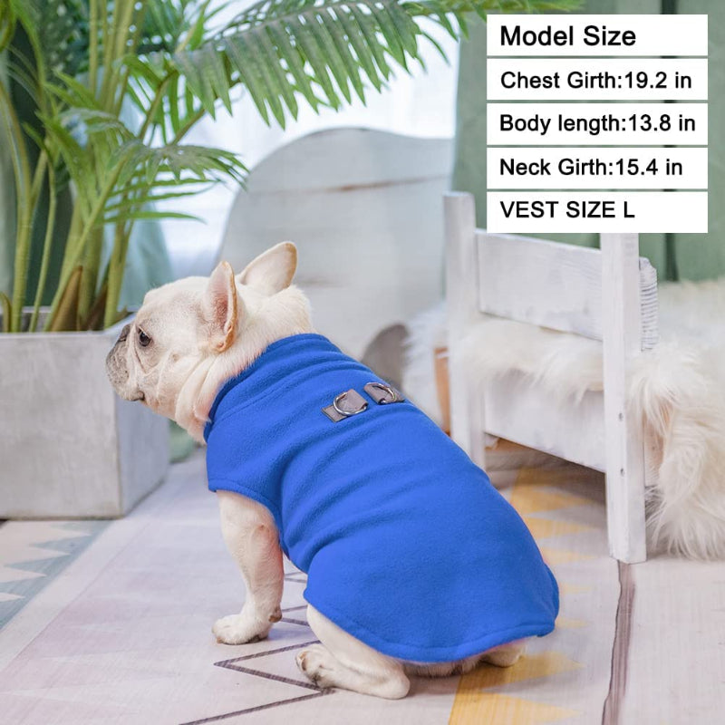 Dog Fleece Vest Sweater Winter Jacket For Small Coat Hoodie-Paw Print Pad