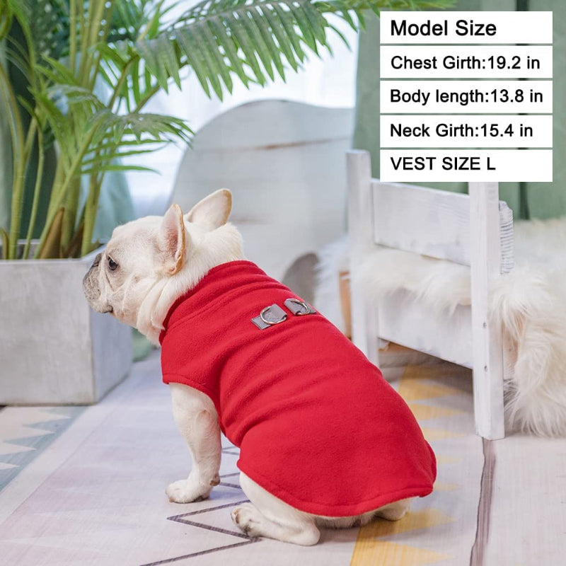 Dog Fleece Vest Sweater Winter Jacket For Small And Medium Dogs-Paw Print Pad