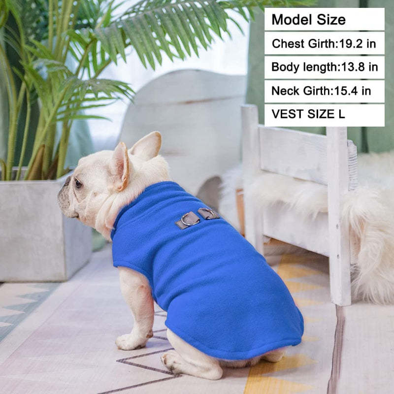 Dog Fleece Vest Sweater Winter Jacket For Small Coat Hoodie-Paw Print Pad