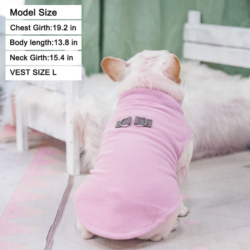 Dog Fleece Vest Sweater Winter Jacket For Small Coat Hoodie-Paw Print Pad