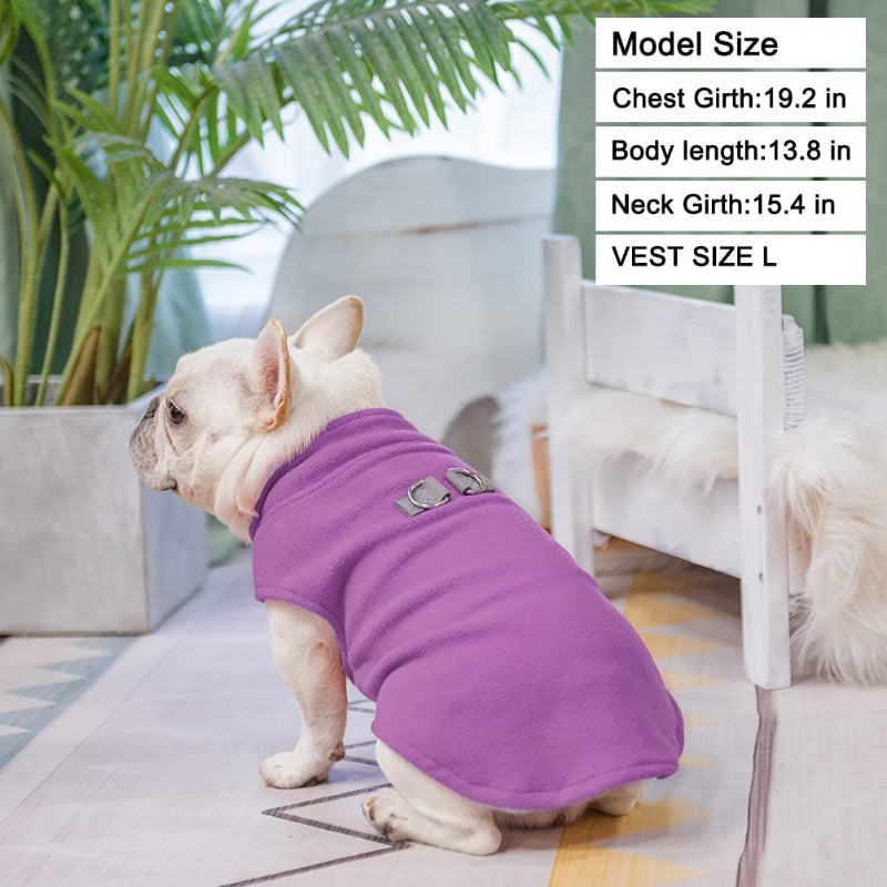 Dog Fleece Vest Sweater Winter Jacket For Small Coat Hoodie-Paw Print Pad