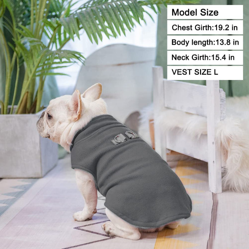 Dog Fleece Vest Sweater Winter Jacket For Small Coat Hoodie-Paw Print Pad