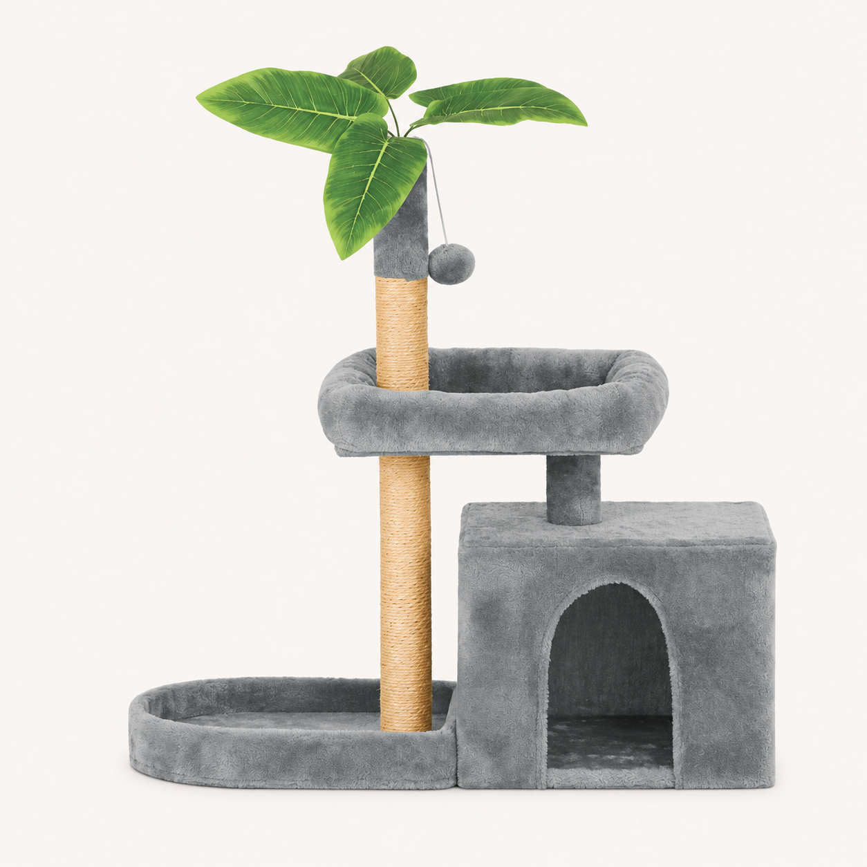 Cozy Indoor Plush Condo Cat Tower For Cats