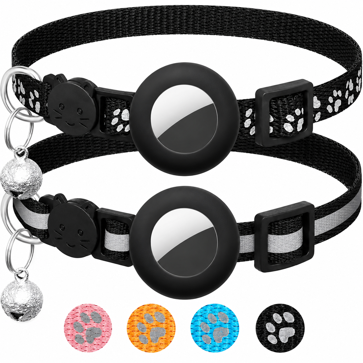 2 Pieces Air Tag Cat Collar With Bell For Kittens