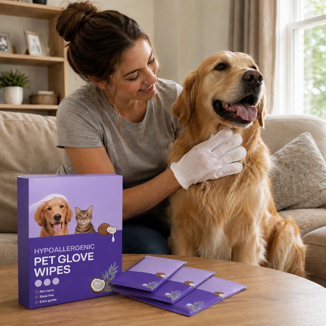 Deshedding Cleaning And Soothing Grooming Coconut Oil Wipes For Dogs And Cats