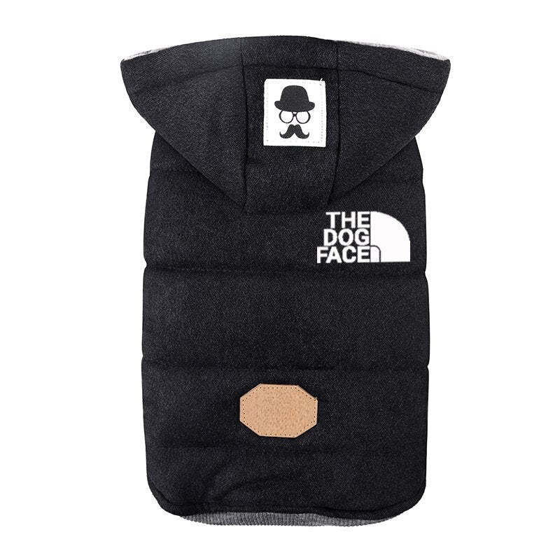 Classic Hooded Dog Jacket-Paw Print Pad