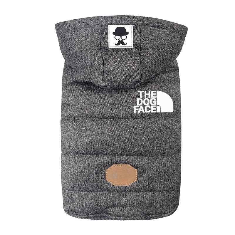 Classic Hooded Dog Jacket-Paw Print Pad