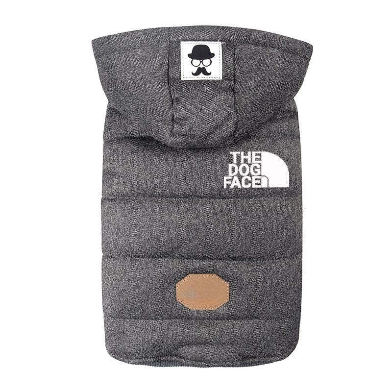 Classic Hooded Dog Jacket-Paw Print Pad