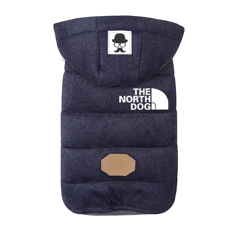 Classic Hooded Dog Jacket-Paw Print Pad