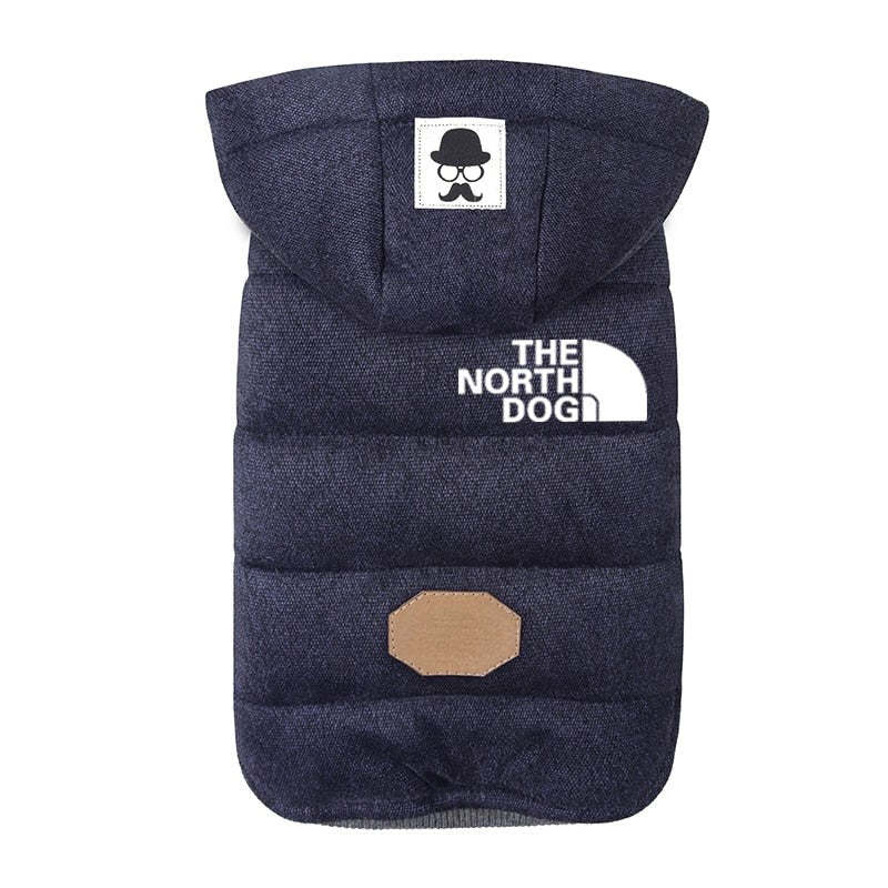 Classic Hooded Dog Jacket-Paw Print Pad