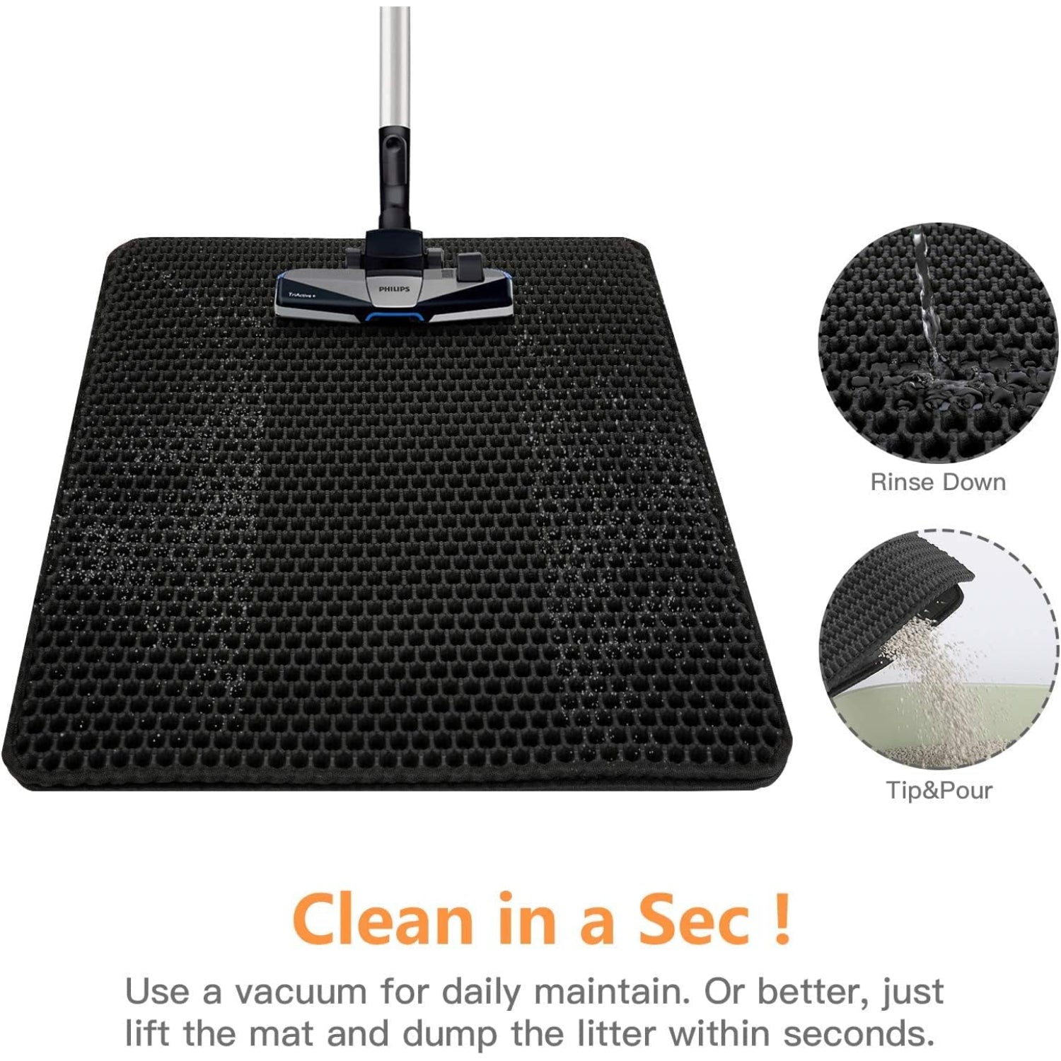 Conlun Honeycomb Cat Litter Mat-Paw Print Pad