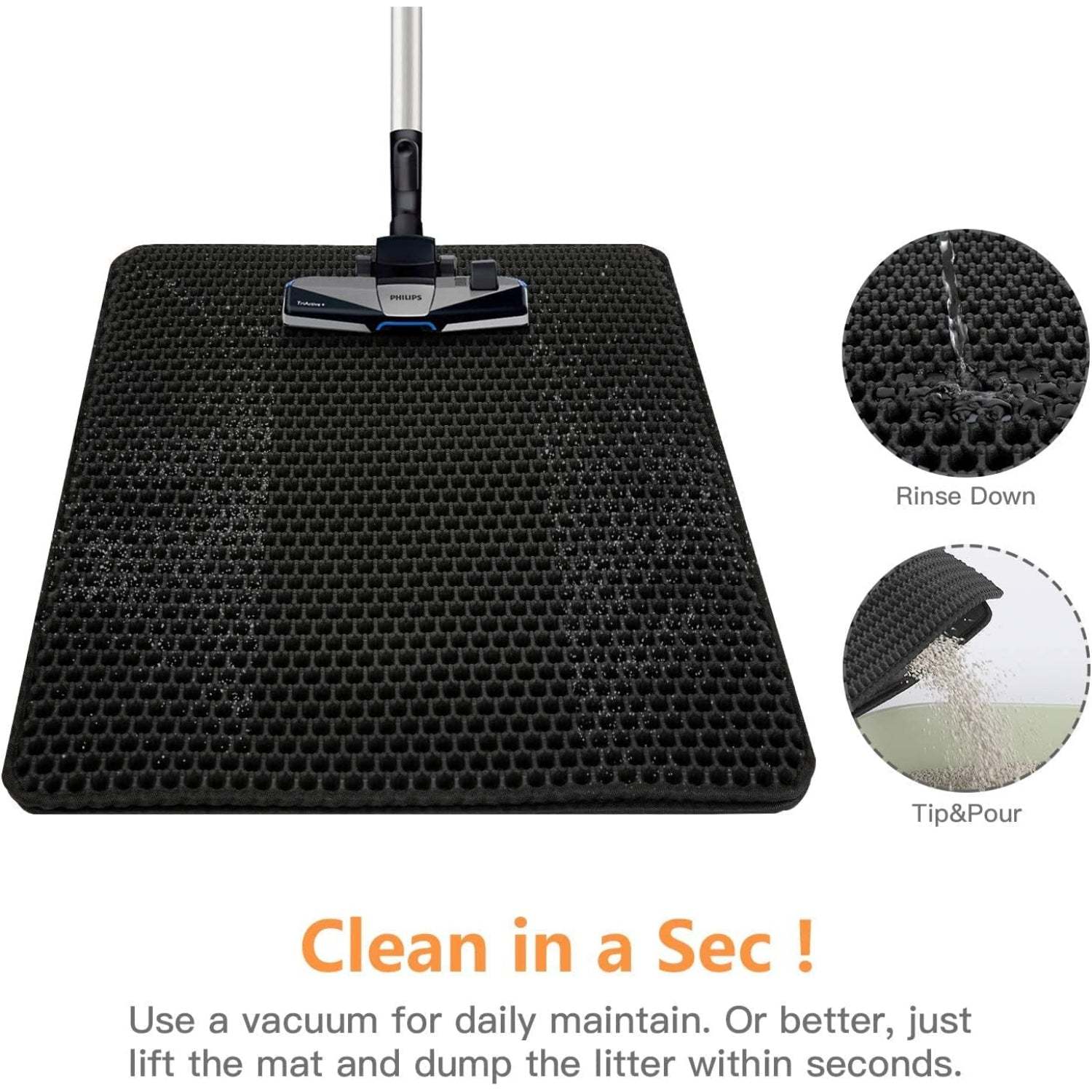Conlun Honeycomb Cat Litter Mat-Paw Print Pad