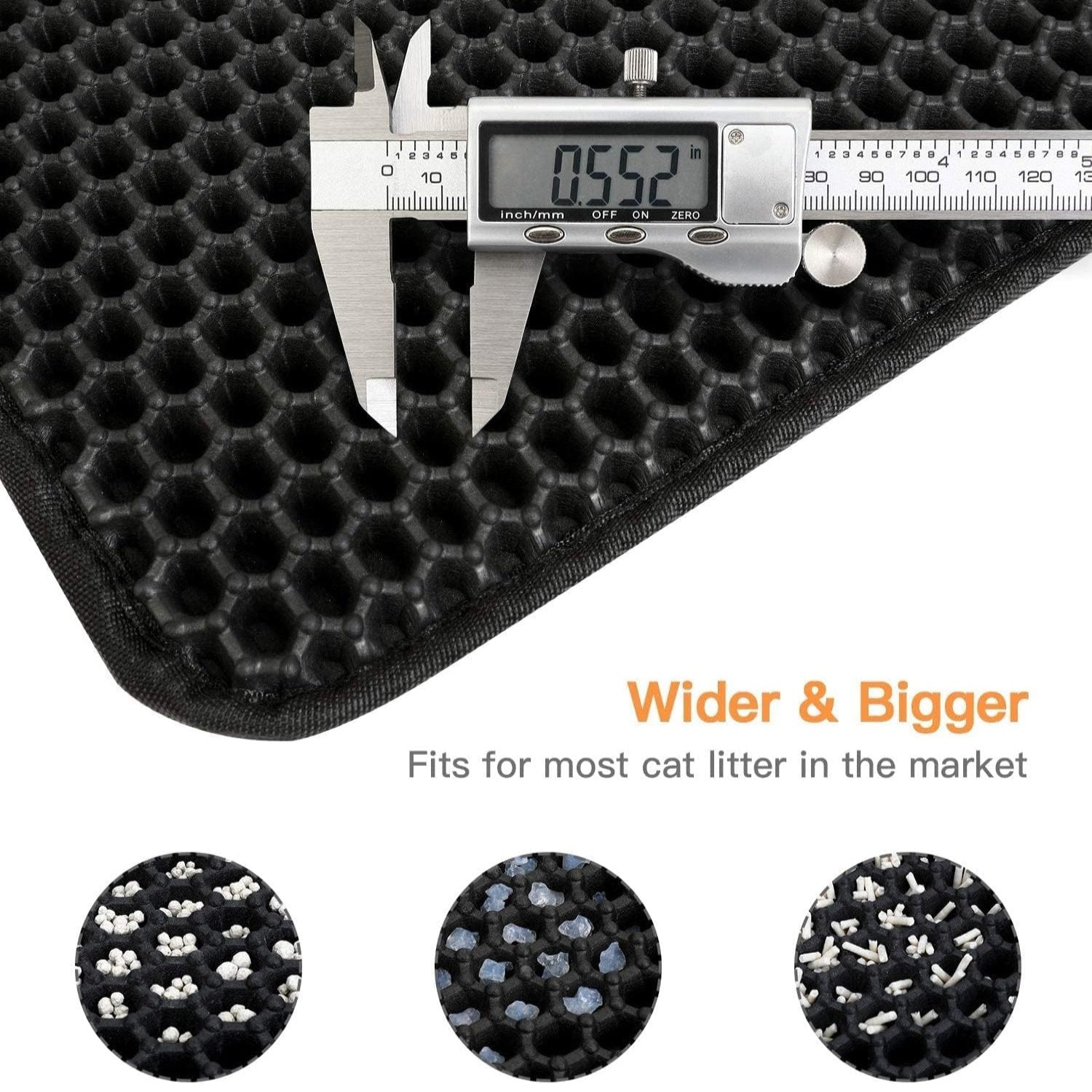 Conlun Honeycomb Cat Litter Mat-Paw Print Pad