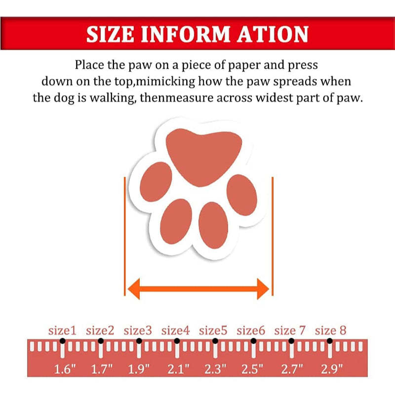 Dog Boots For Dogs Non-Slip, Waterproof Dog Booties For Outdoor, Dog Shoes For Medium To Large Dogs 4pcs With Rugged Sole-Paw Print Pad