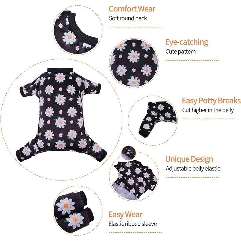 Daisy Dog Pyjamas Soft For Small Dog-Paw Print Pad