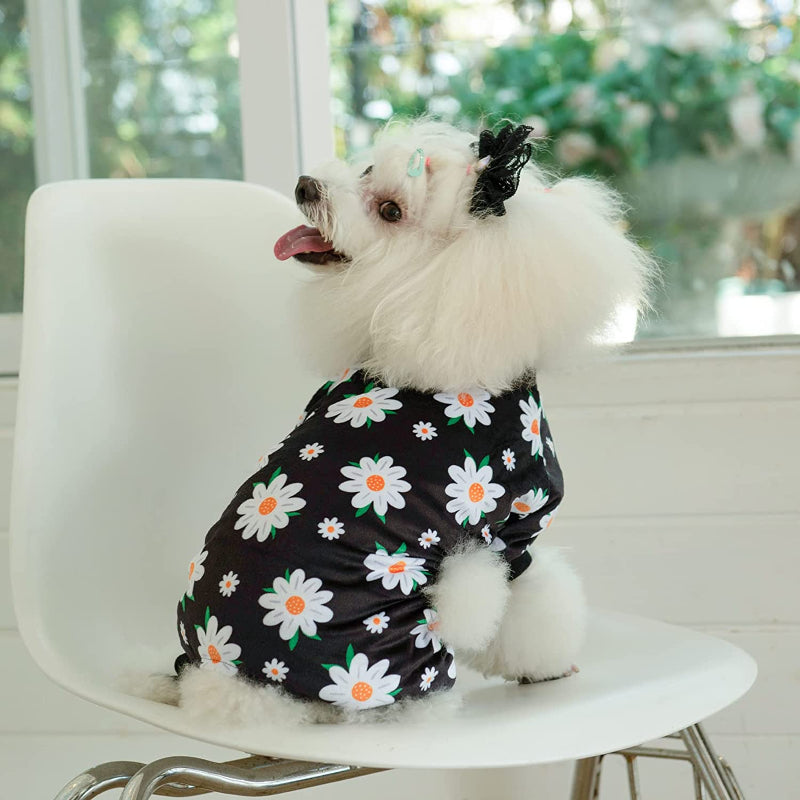 Daisy Dog Pyjamas Soft For Small Dog-Paw Print Pad