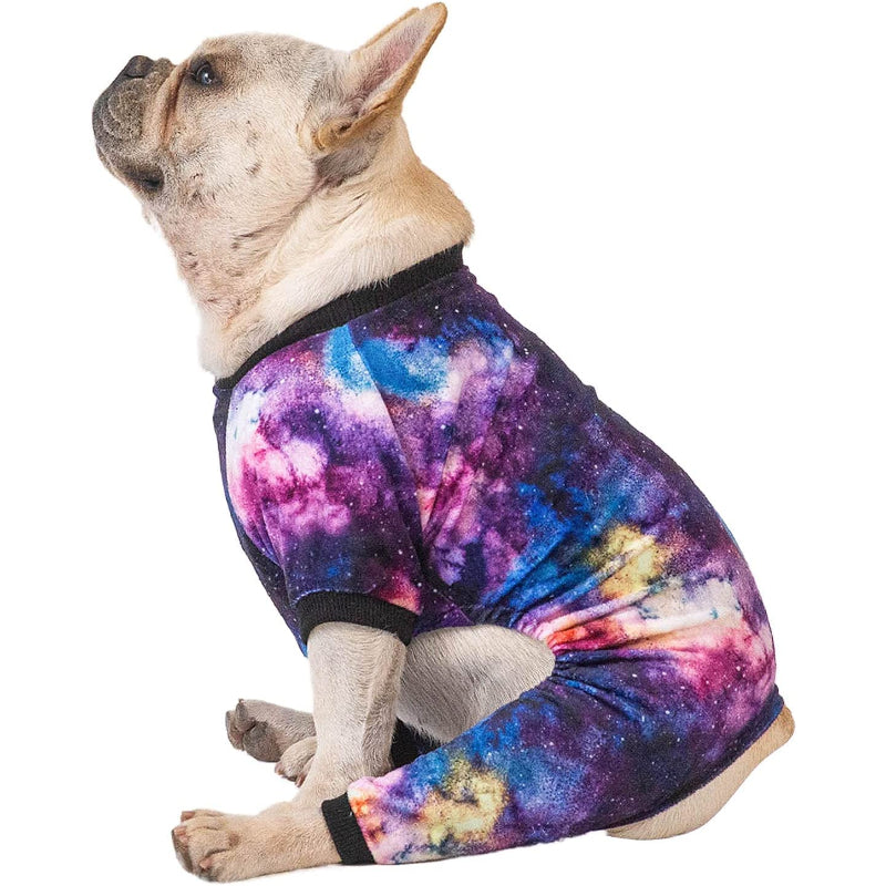 Large Dog Pajama Clothes Soft Cat Apparel-Paw Print Pad