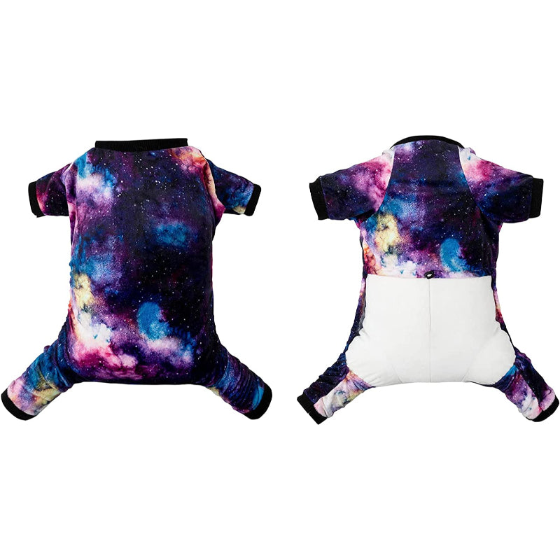 Large Dog Pajama Clothes Soft Cat Apparel-Paw Print Pad