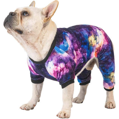 Large Dog Pajama Clothes Soft Cat Apparel-Paw Print Pad