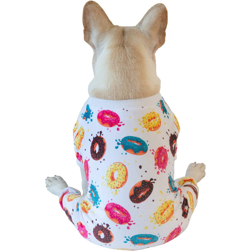 Large Dog Pajamas Clothes Soft Cat Apparel-Paw Print Pad