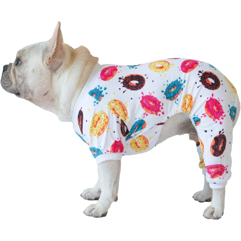 Large Dog Pajamas Clothes Soft Cat Apparel-Paw Print Pad