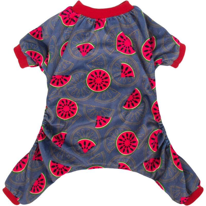 Large Dog Pajama Clothes Soft Pet Apparels-Paw Print Pad