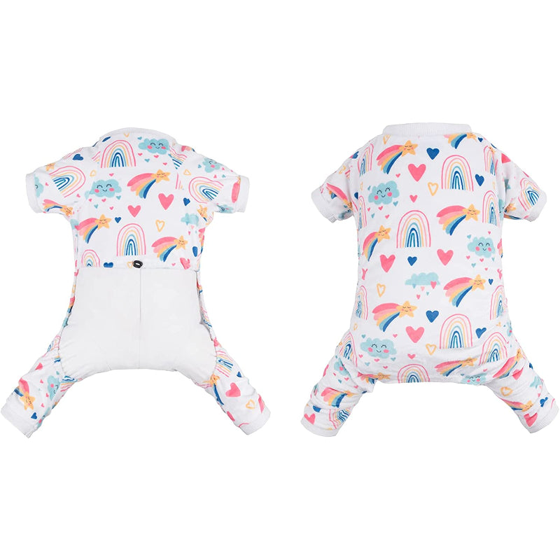 Large Dog Pajama Clothes Soft Pet Apparels-Paw Print Pad