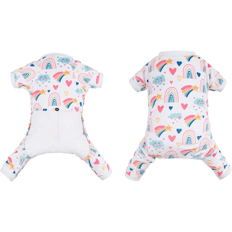 Large Dog Pajama Clothes Soft Pet Apparels-Paw Print Pad