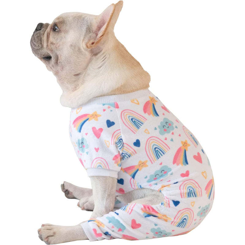 Large Dog Pajama Clothes Soft Pet Apparels-Paw Print Pad